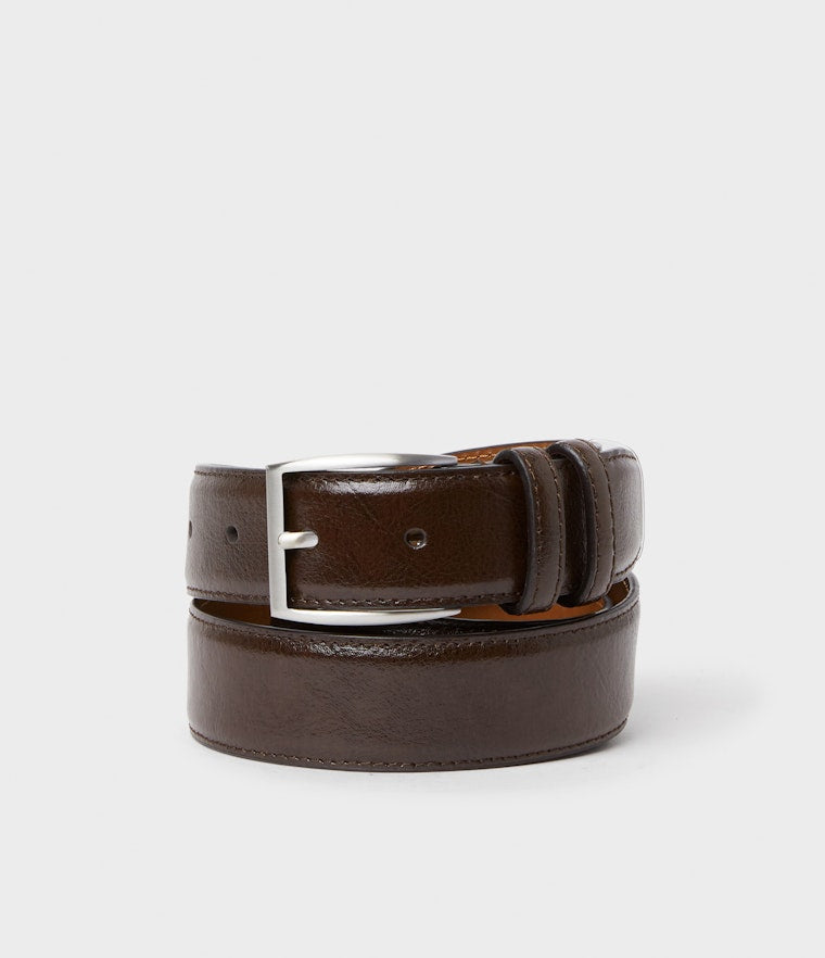 Saddler Roskilde Läderbälte - Mörkbrun - 85
