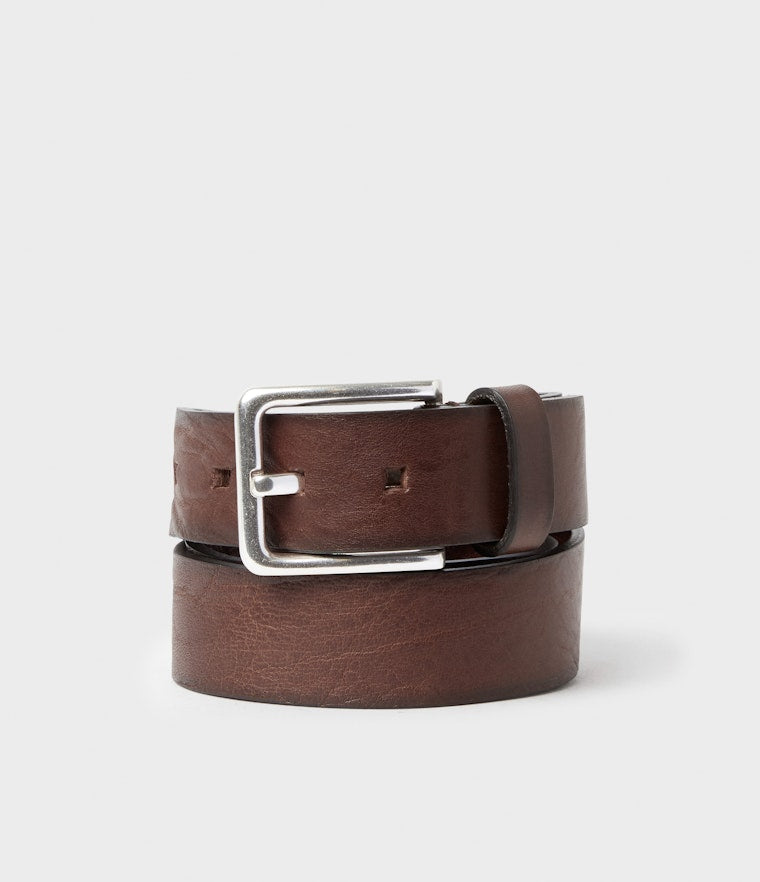 Saddler Ribe Läderbälte - Brun - 85
