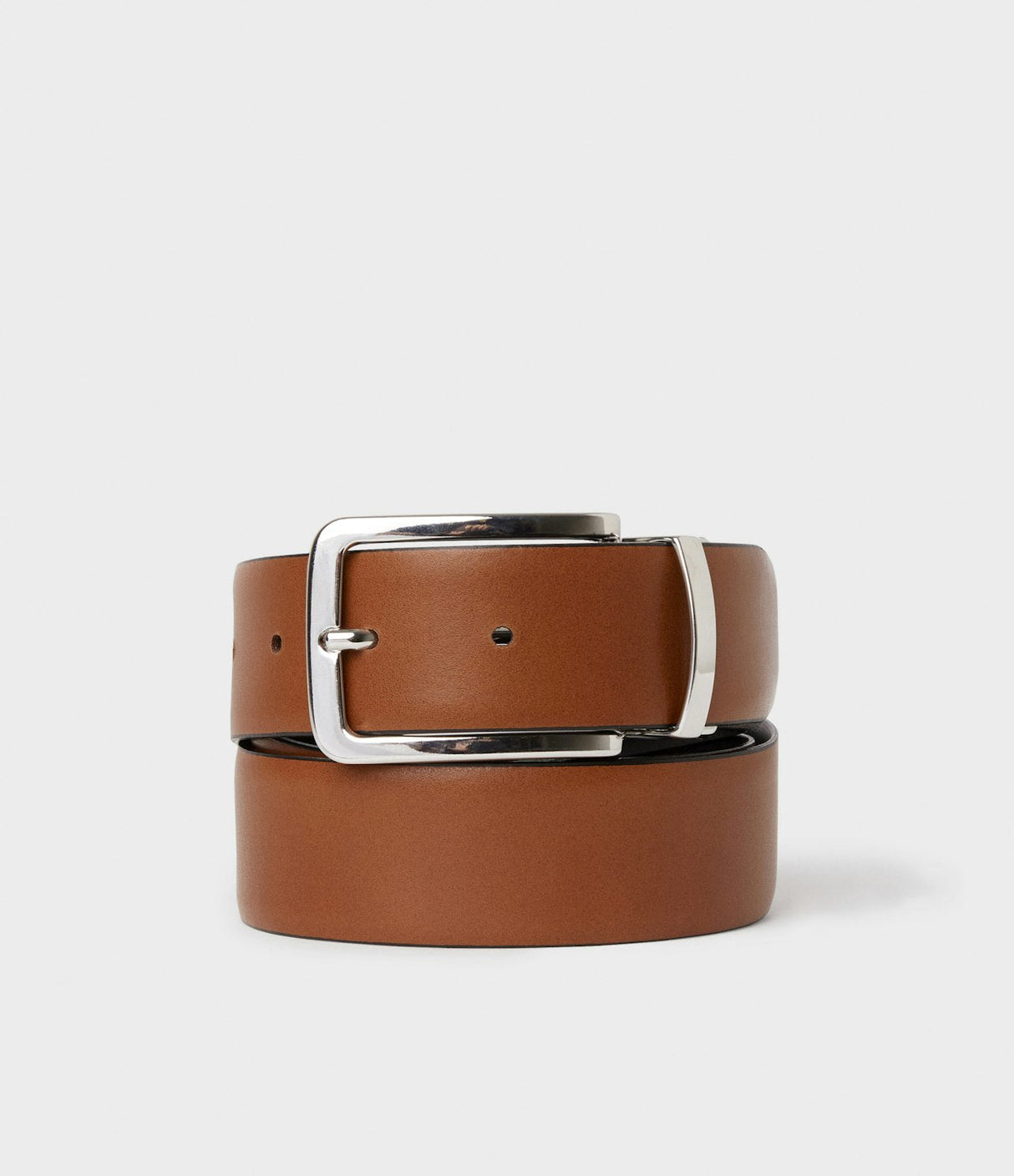 Saddler Avellino Vändbart Läderbälte - Svart/brun - 85