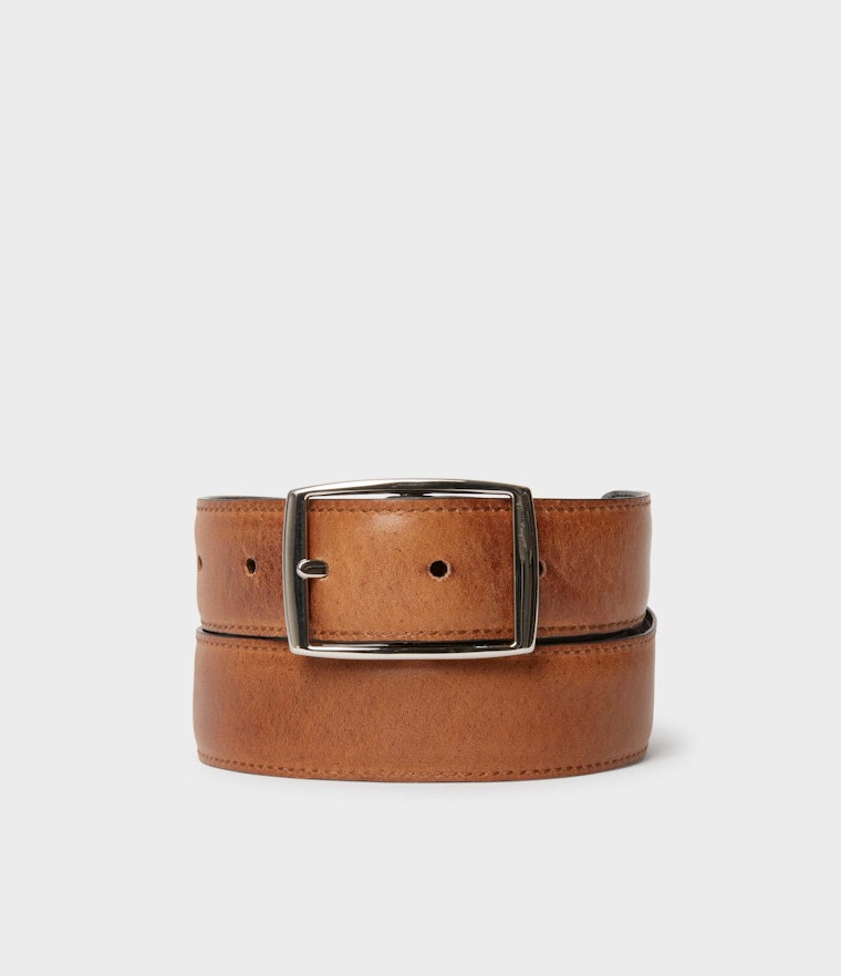 Saddler Dagon Läderbälte - Svart/cognac - 85