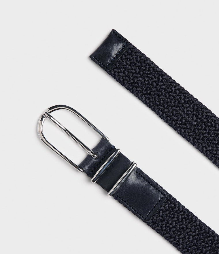Saddler Mangola Textilbälte - Marinblå - 80