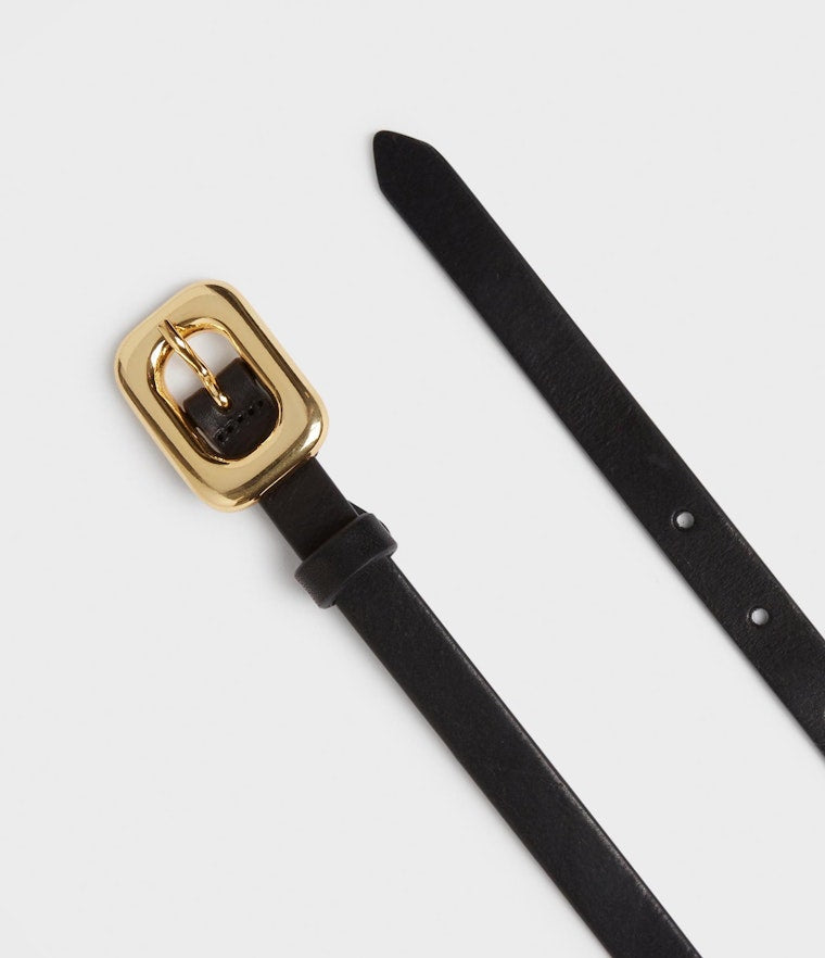 Saddler Ronja Läderbälte - Svart/guld - 80