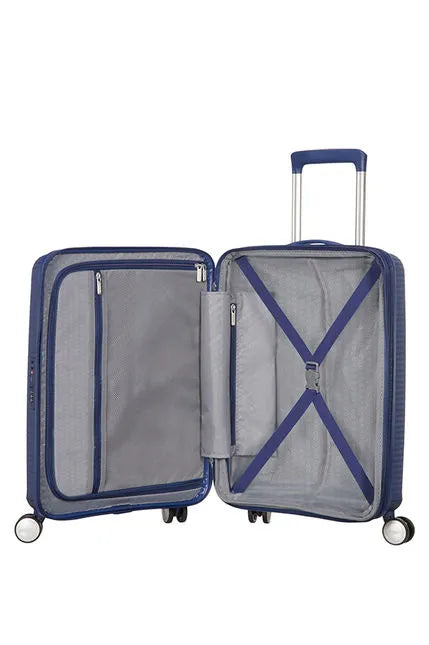 American Tourister Soundbox 55cm - Kabinväska Expanderbar Midnight Navy