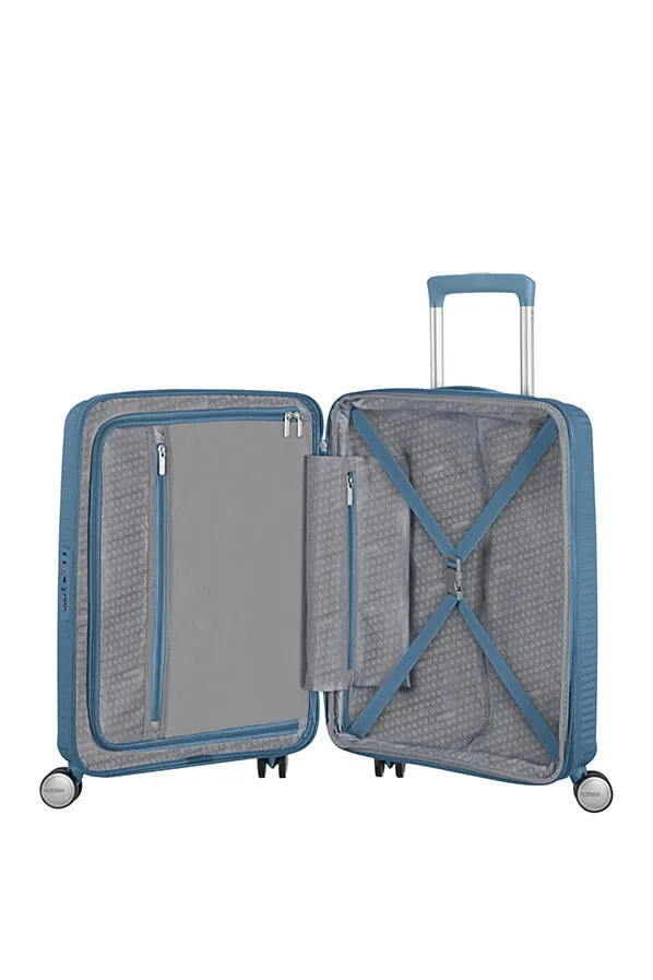 American Tourister Soundbox 55cm - Kabinväska Expanderbar Stone Blue