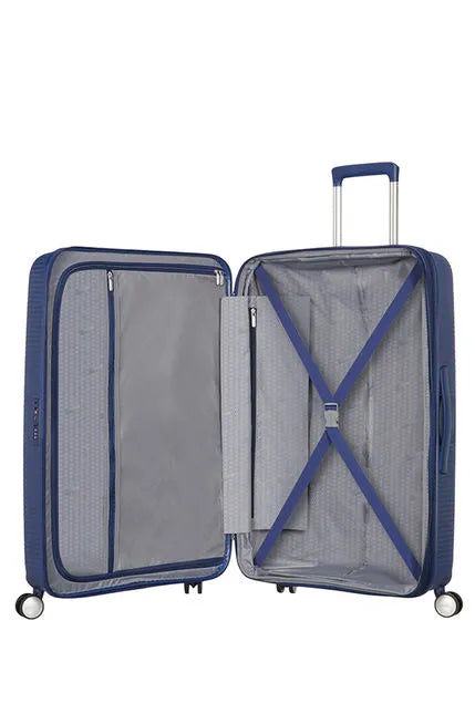 American Tourister Soundbox 67cm - Mellanstor Expanderbar Midnight Navy