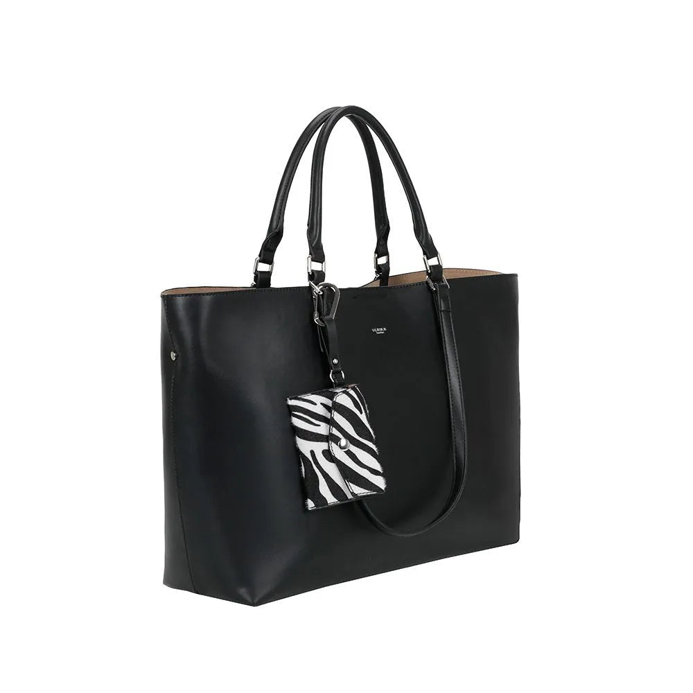 Ulrika Design Zebra Shoppingväska - Svart - Handväska