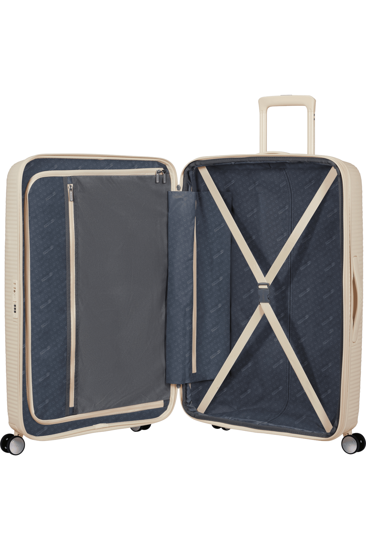 American Tourister Soundbox 77cm - Stor Expanderbar Coconut Sand