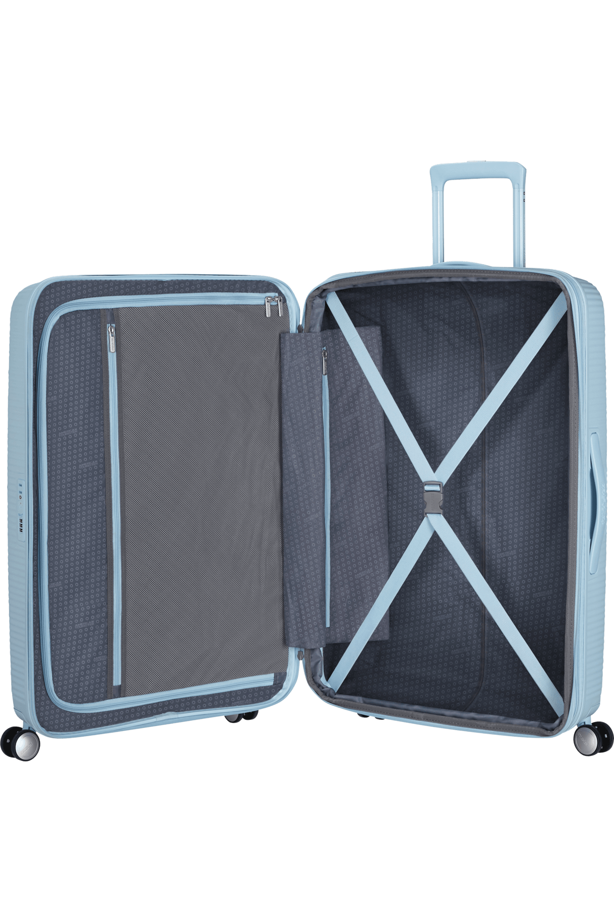 American Tourister Soundbox 77cm - Stor Expanderbar Pastel Blue