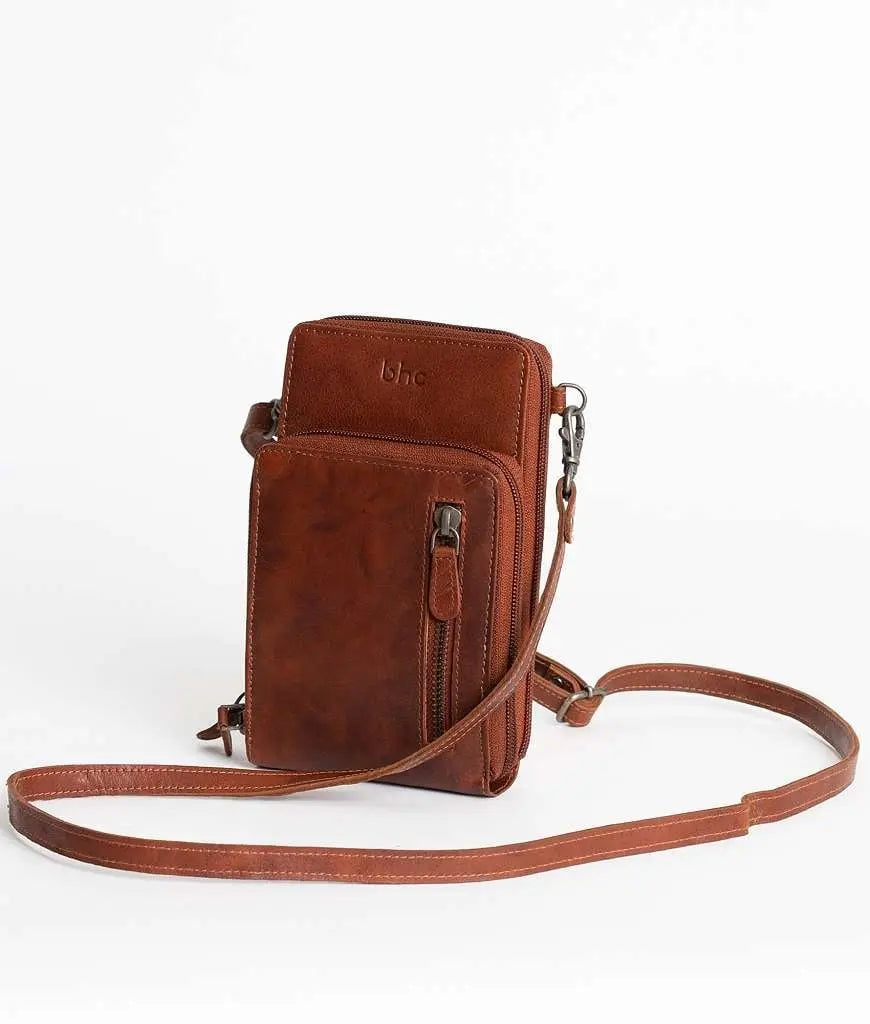 BHC Nordic Leather Mobilväska - Cognac