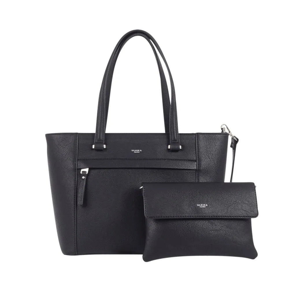 Ulrika Design NOOS Handbag and Clutch Large - Black