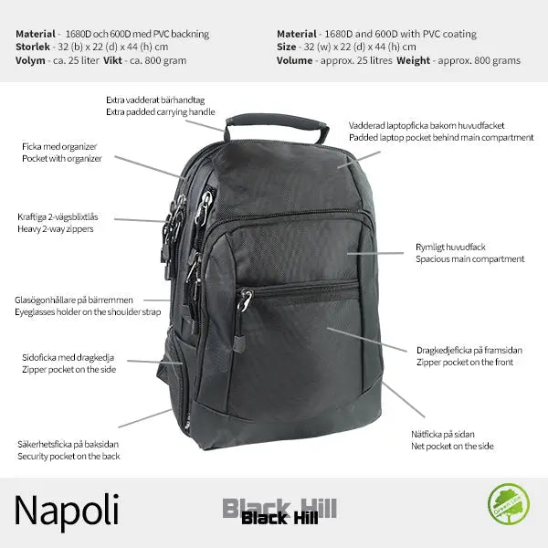 Blackhill Napoli Laptop Backpack - Backpack