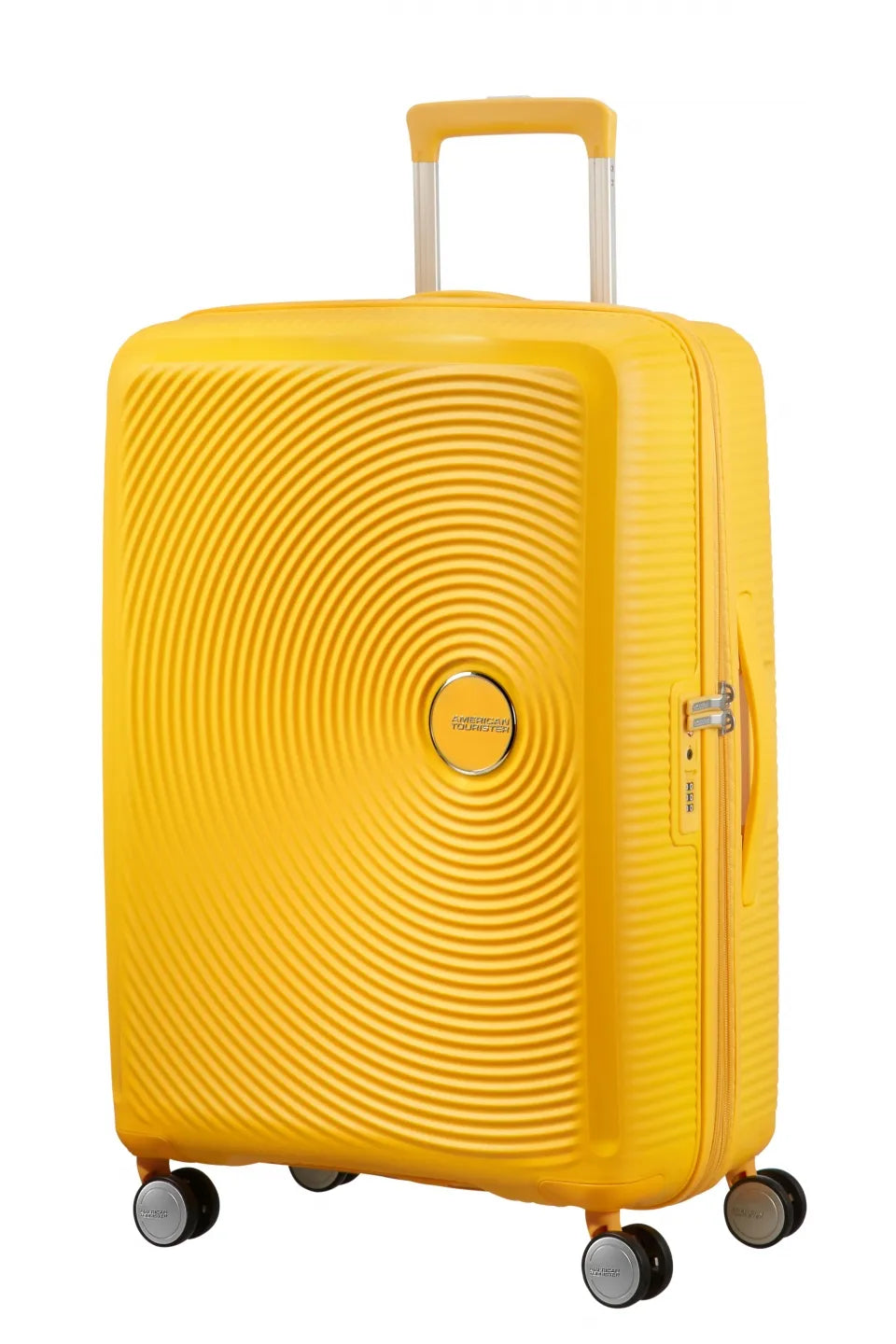 American Tourister Soundbox 67cm - Mellanstor Expanderbar Golden Yellow