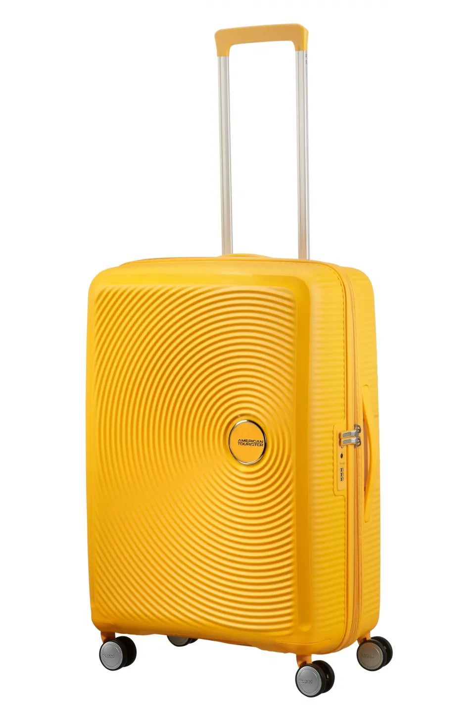American Tourister Soundbox 67cm - Mellanstor Expanderbar Golden Yellow