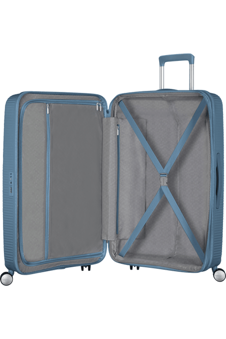 American Tourister Soundbox 77cm - Stor Expanderbar Stone Blue