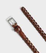 Saddler Nibe Braided Leather Belt - Brown - 80