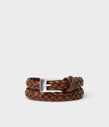 Saddler Nibe Braided Leather Belt - Brown - 80