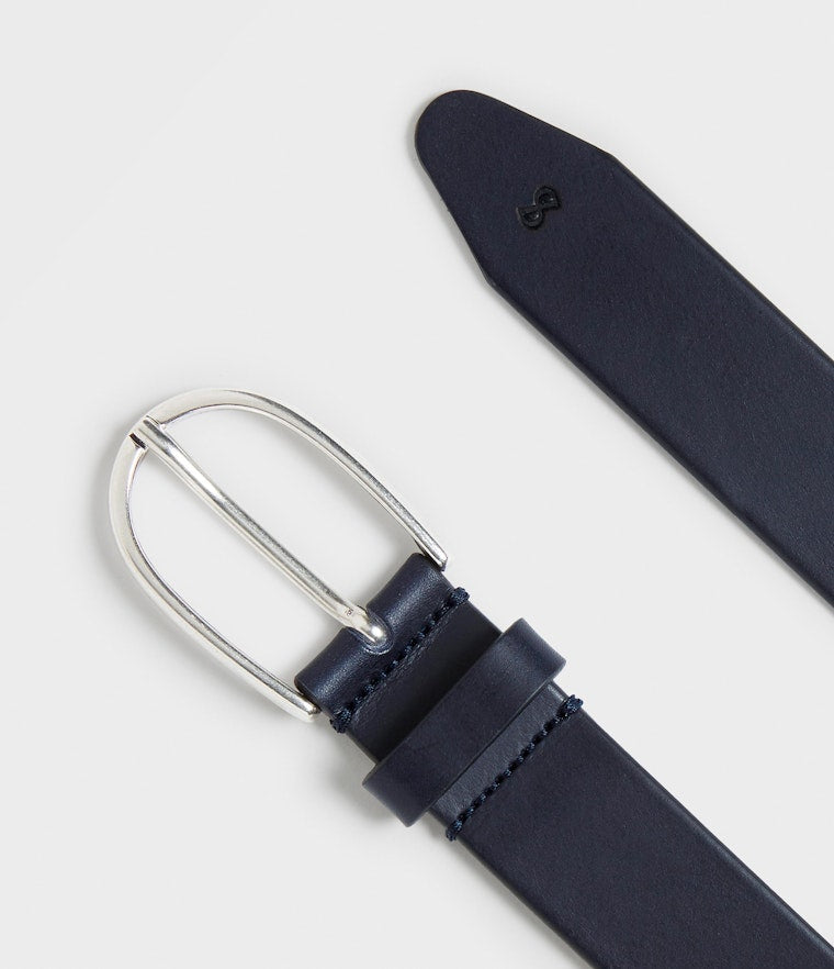 Saddler Harlow Läderbälte - Marinblå - 80