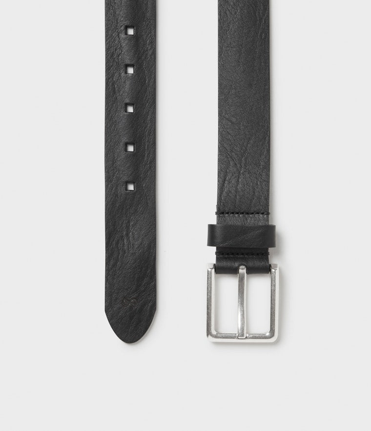 Saddler Ribe Läderbälte - Svart - 85