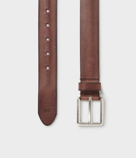 Saddler Ribe Läderbälte - Brun - 85