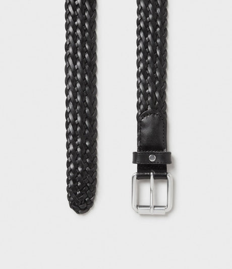 Saddler Grahn Flätat Läderbälte - Svart - 80