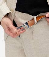 Saddler Avellino Vändbart  Läderbälte - Svart/brun - 85