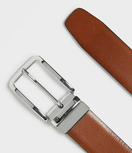 Saddler Avellino Vändbart  Läderbälte - Svart/brun - 85