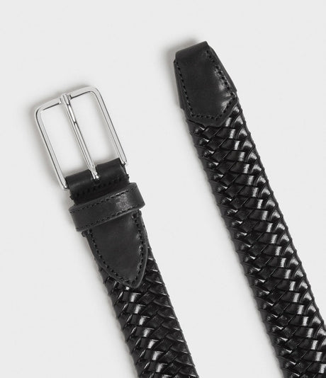 Saddler Joar Flätat Läderbälte - Svart - 85