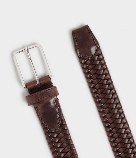 Saddler Joar Flätat Läderbälte - Brun - 85