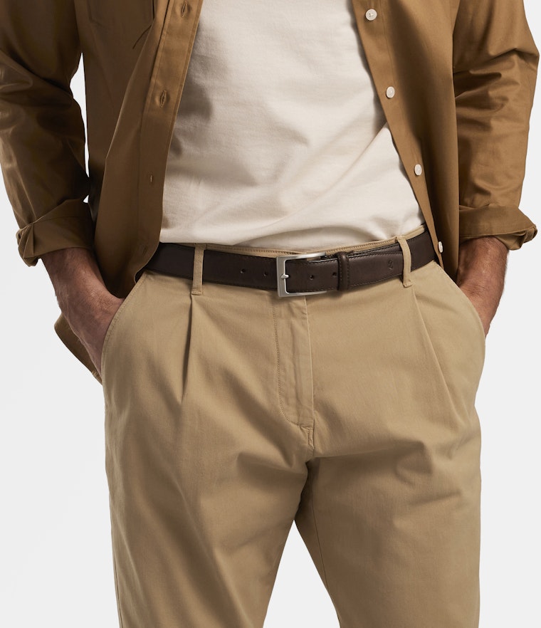 Saddler Odense Leather Belt - Dark Brown - 85