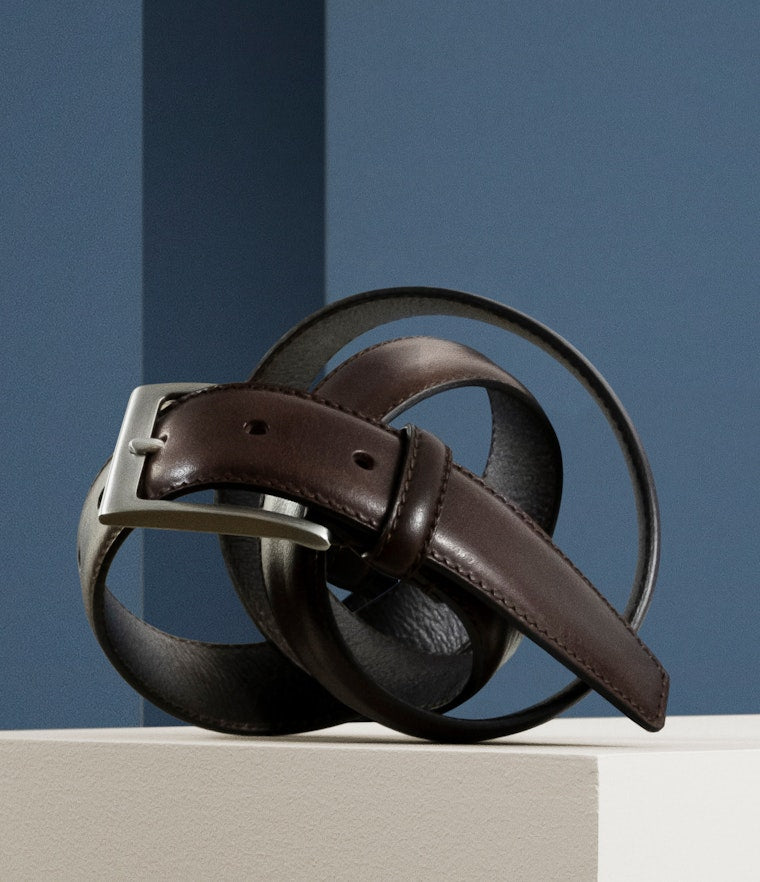 Saddler Odense Leather Belt - Dark Brown - 85