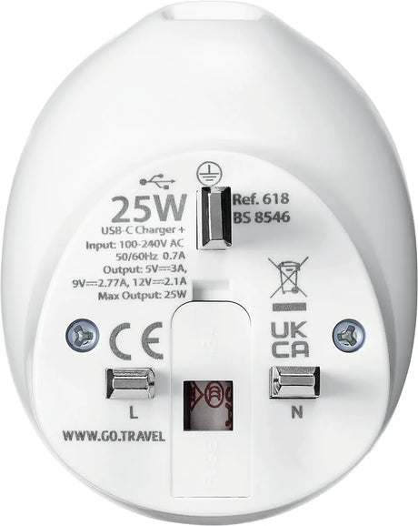 Go Travel - EU/UK USB-C Reseadapter - Resetillbehör