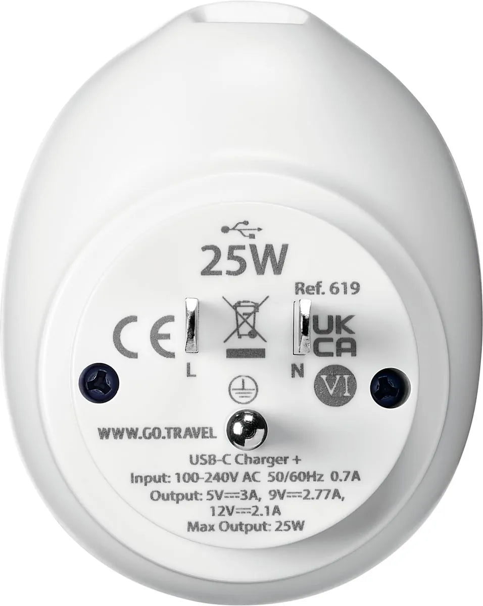 Go Travel - EU/USA USB-C Reseadapter - Resetillbehör
