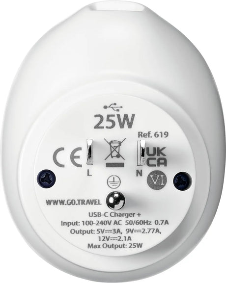 Go Travel - EU/USA USB-C Reseadapter - Resetillbehör