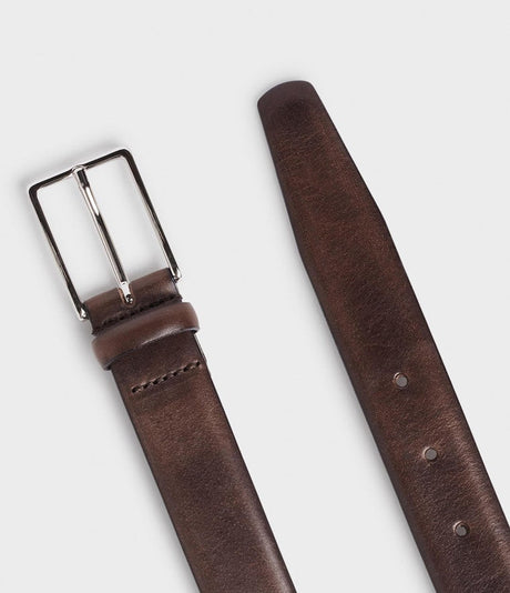 Saddler Flen Läderbälte - Mörkbrun - 85