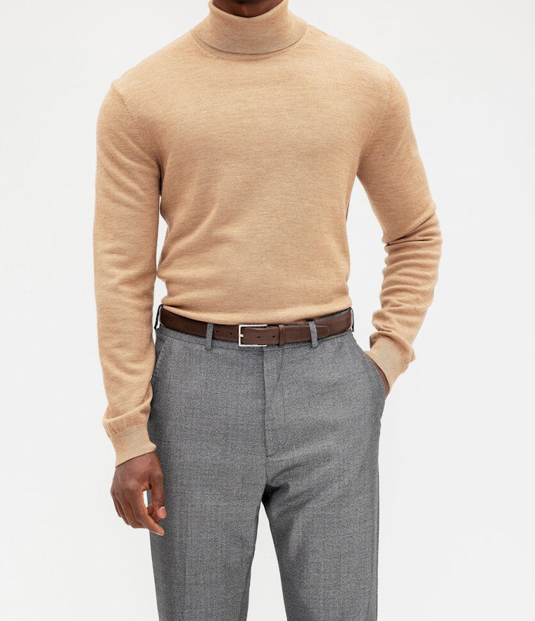 Saddler Flen Läderbälte - Mörkbrun - 85