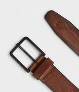 Saddler Montevideo Läderbälte - Brun - 80