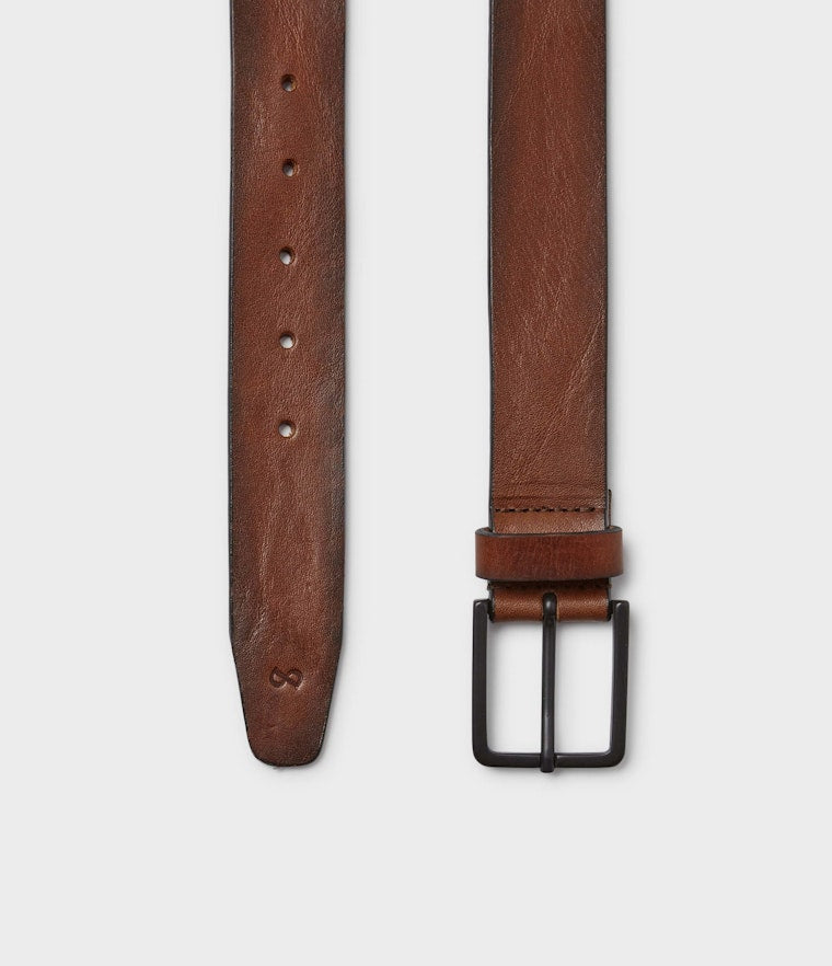 Saddler Montevideo Läderbälte - Brun - 80