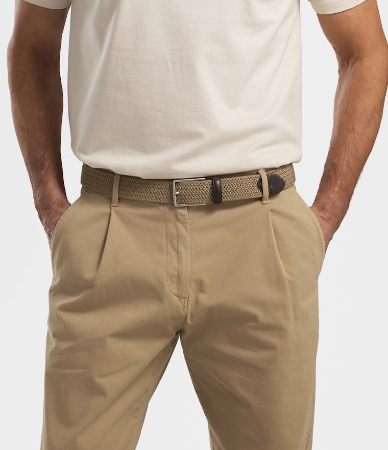 Saddler West Textilbälte - Beige - 85