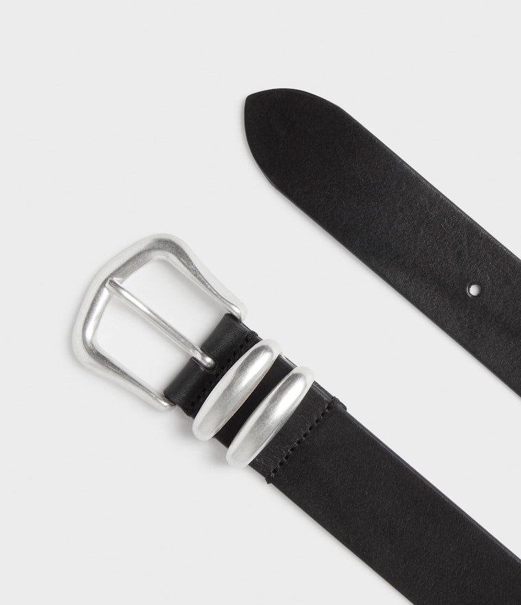 Saddler Serena Läderbälte - Svart/silver - 80