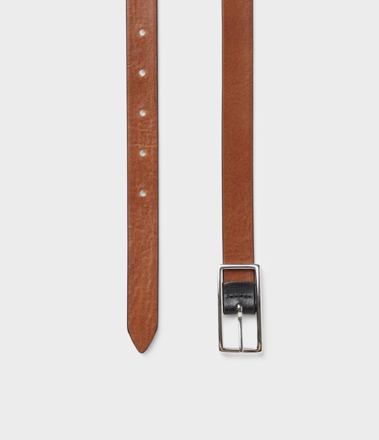 Saddler Averno Vändbart Läderbälte - Svart/Brun - 80