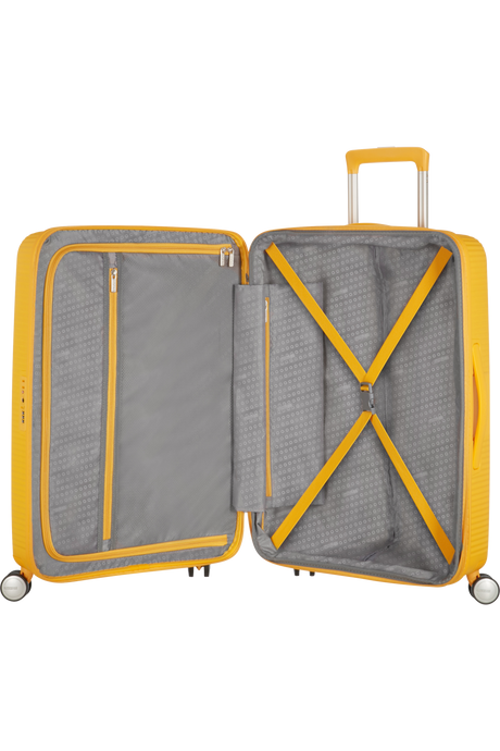 American Tourister Soundbox 77cm - Stor Expanderbar Golden Yellow