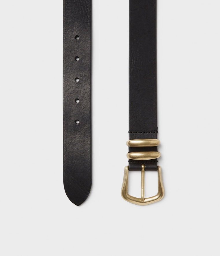 Saddler Serena Läderbälte - Svart/guld - 80
