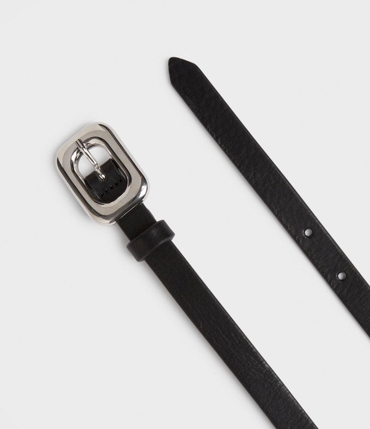 Saddler Ronja Läderbälte - Svart/silver - 80