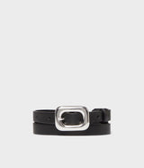 Saddler Ronja Läderbälte - Svart/silver - 80