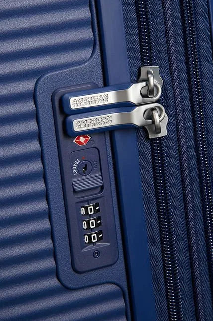 American Tourister Soundbox 67cm - Mellanstor Expanderbar Midnight Navy