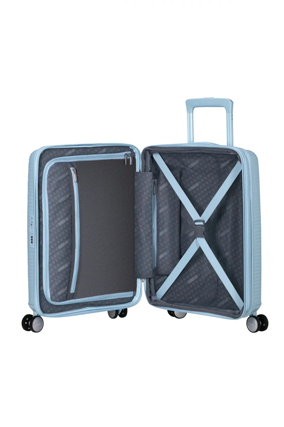 American Tourister Soundbox 55cm - Kabinväska Expanderbar Pastel Blue