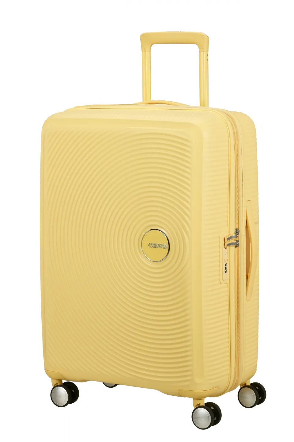 American Tourister Soundbox 67cm - Mellanstor Expanderbar Pastel Yellow