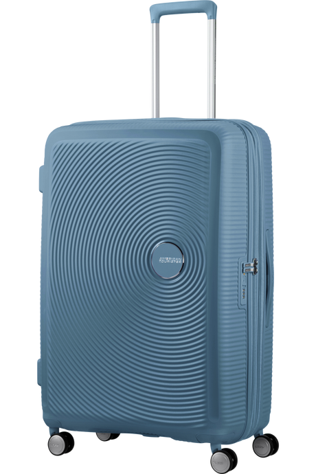 American Tourister Soundbox 77cm - Stor Expanderbar Stone Blue