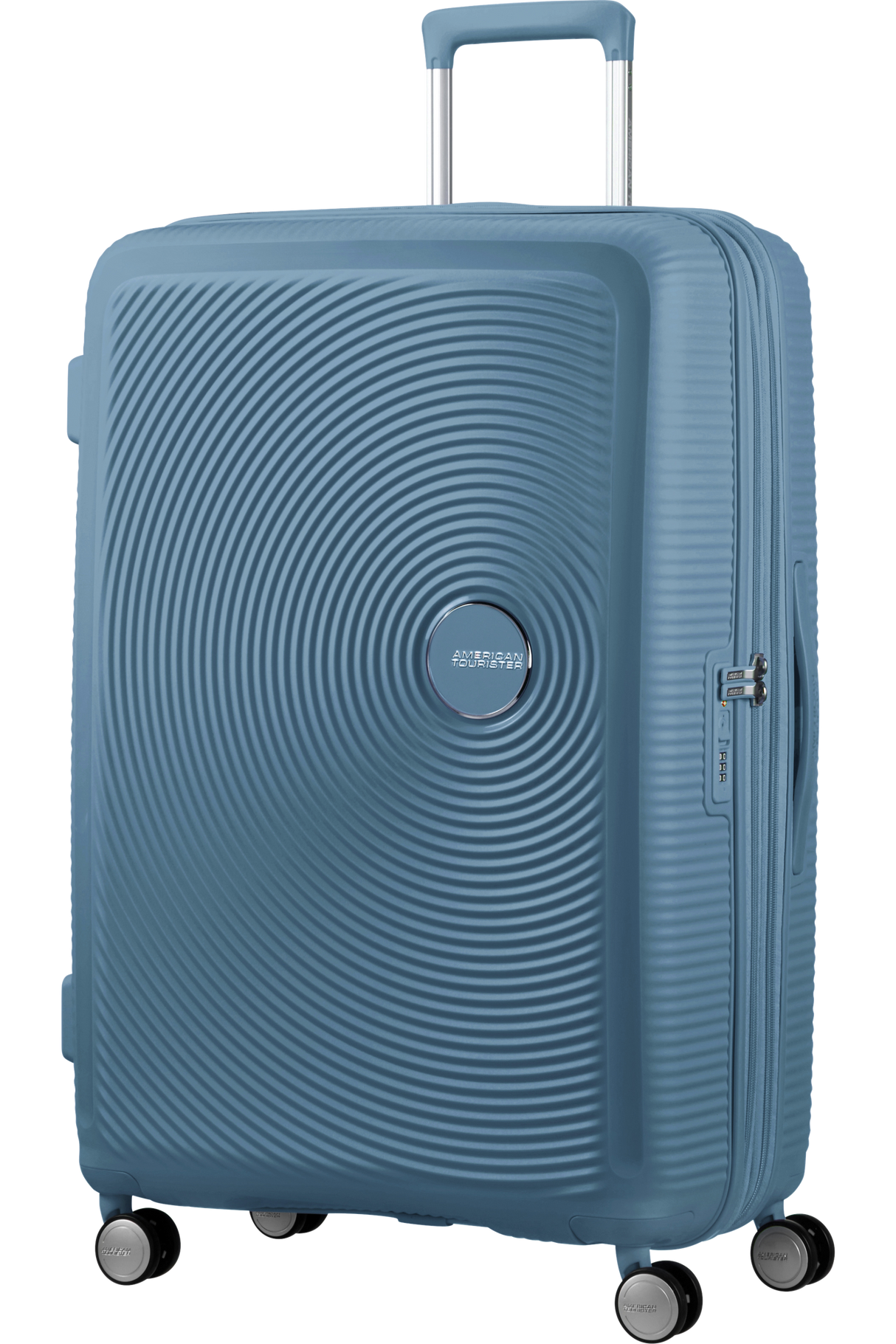 American Tourister Soundbox 77cm - Stor Expanderbar Stone Blue