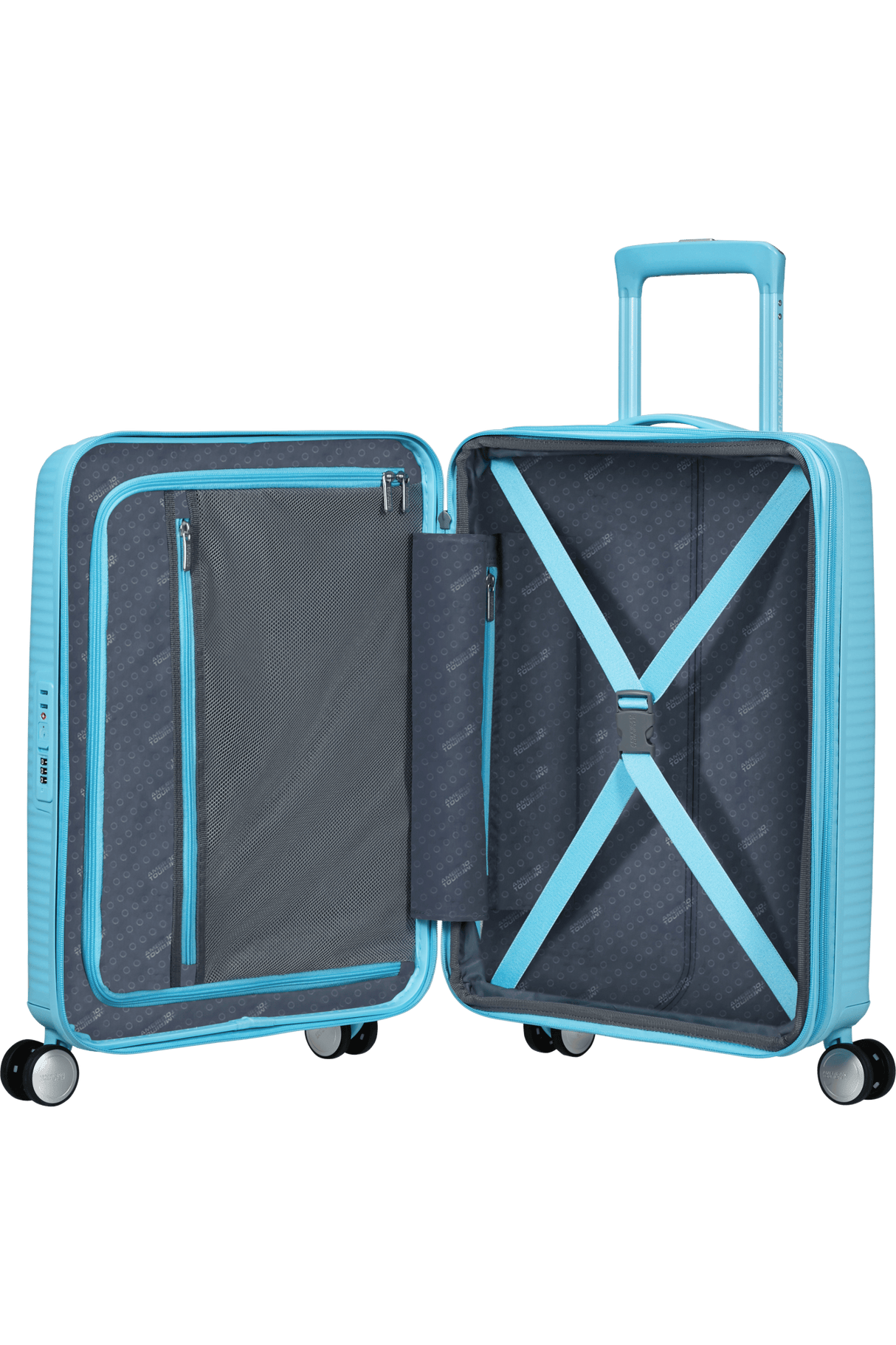 American Tourister Soundbox 55cm - Kabinväska Expanderbar Blueberry Fizz